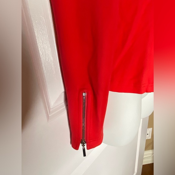 Joseph Ribkoff Bright Red Zippered Jacket Stretch Size 4 - Picture 7 of 12